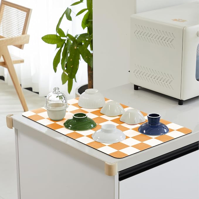 Ohocut Checkered Dish Drying Mat - Image 3