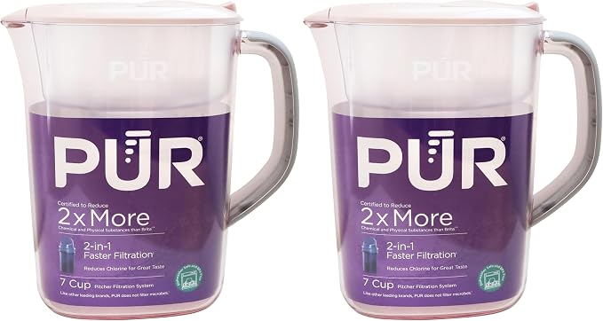 PUR 7-Cup Water Pitcher, 1 Genuine Filter, Great-Tasting Water, Dishwasher Safe by PUR