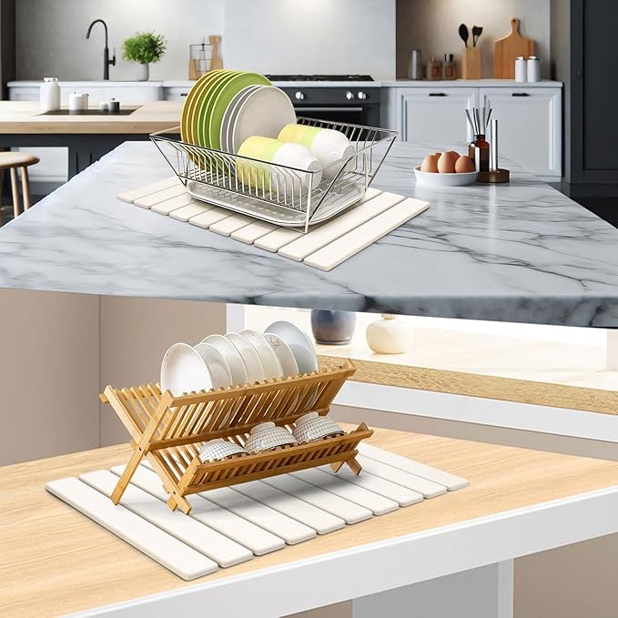 2 PCS Large Stone Dish Drying Mat - Image 6