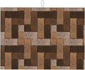 Brown Beige Dish Drying Mat Parquet Pattern Wooden Style Drying Rack Pad by Unknown