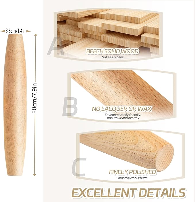 French Rolling Pin for Baking - Image 2