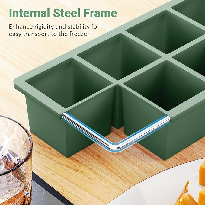 Large Ice Cube Trays for Whiskey: GGOW Big Silicone Ice Cube Trays - Image 3