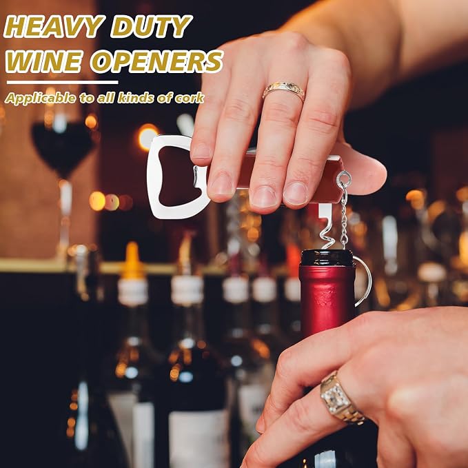 Ziliny 24 Pcs Bottle Opener Keychain Bulk Wine Bottle Beer Opener Keychain - Image 6