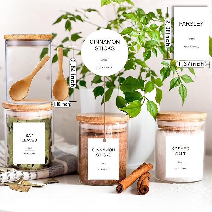 GPOVVIMX 12 Pcs Glass Spice Jars - Image 5