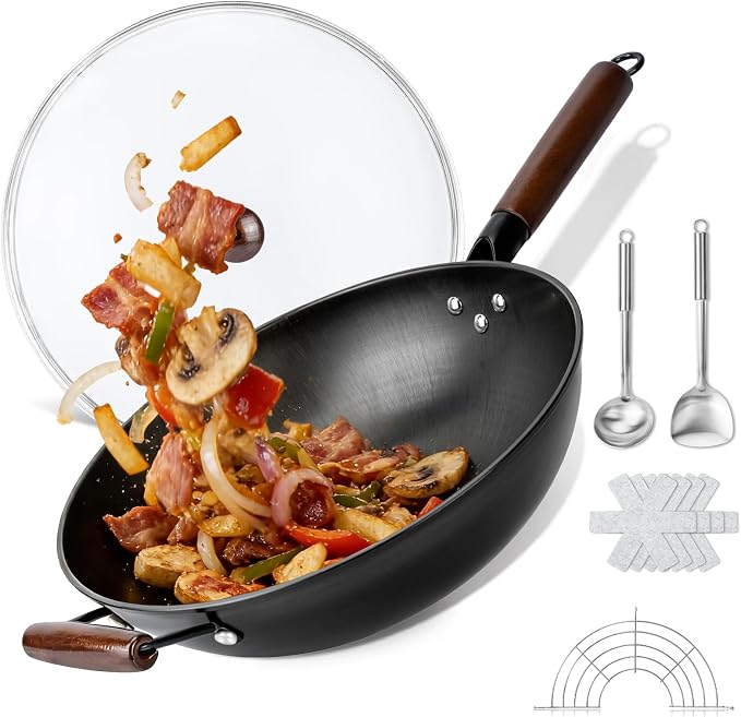 Carbon Steel Wok by Colourcoco