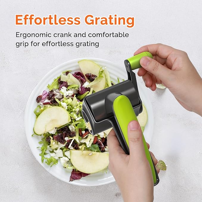 UHIYEE Patented Rotary Parmesan Cheese Grater, Hand Crank Cheese Shredder - Image 4