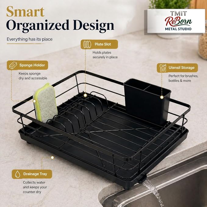 Metal Dish Drying Rack for Kitchen Counter, Sink Organizer - Image 5