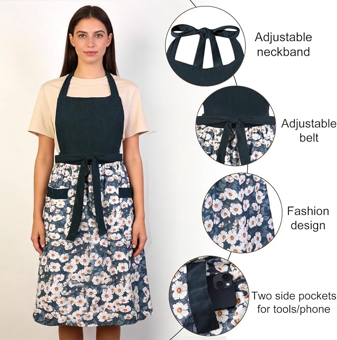 Cute Floral Aprons for Women - Image 2