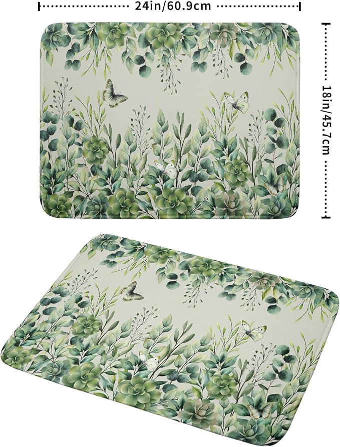 Giwawa Spring Summer Leaf Dish Drying Mat - Image 2