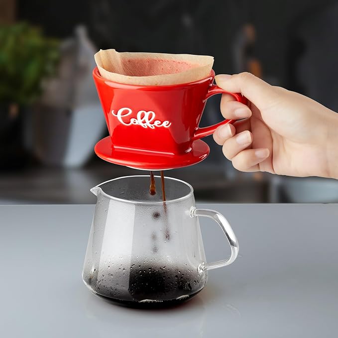 Pour Over Coffee Maker, Ceramic Pour Over Coffee Dripper, Manual Brew Maker - Image 6