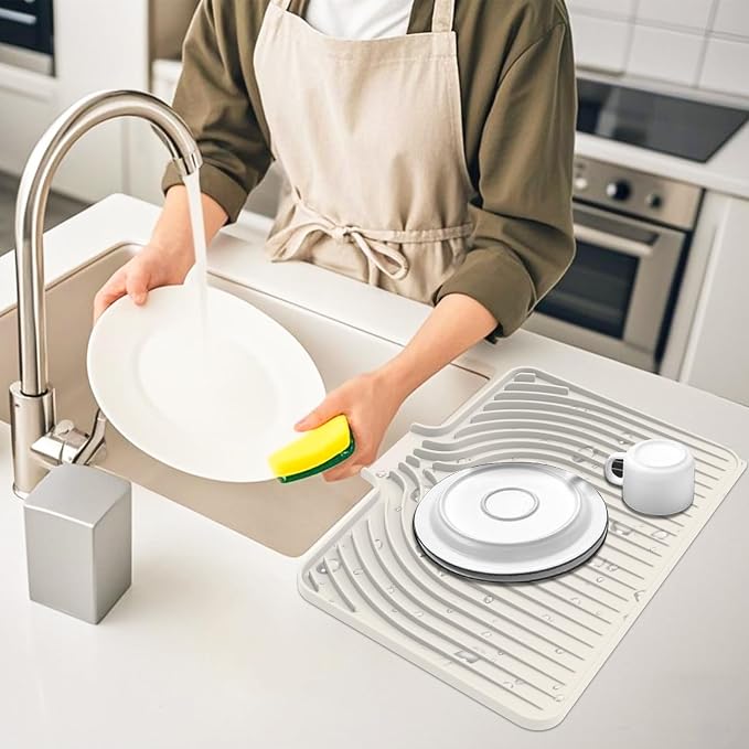 Dish Drying Mat for Kitchen Counter, - Image 5