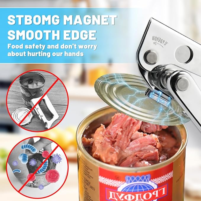 Commercial Can Opener, Stainless Steel Heavy Duty Hand Crank Manual Can Openers - Image 6