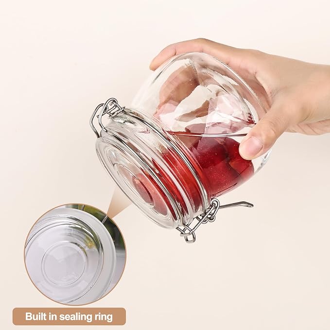 Liuruiyu 16oz - 6 Pack Round Glass Jars - Image 7