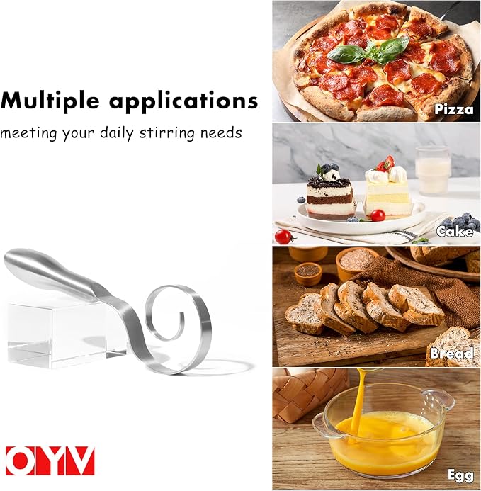 OYV Seamless Dough Whisk, 18/10 Stainless Steel Danish Dough Wisk, Dishwasher - Image 8
