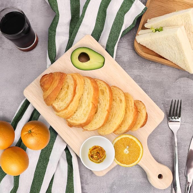 LZMS 4-Pack 13 1/2"x 7 1/2" Wood Serving Boards Set | Unfinished Wood Crafts - Image 8