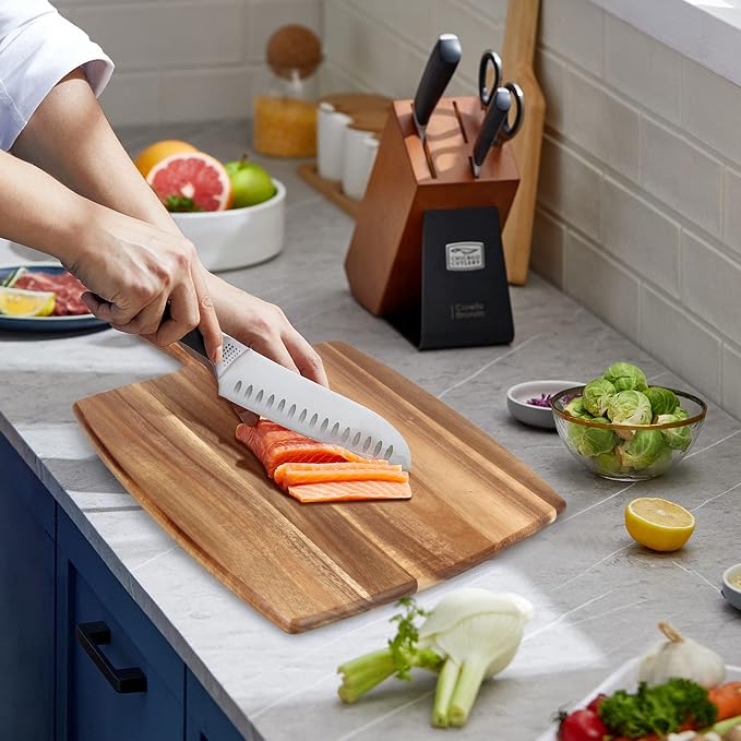 16.6"x13" Large Acacia Wood Cutting Board - Image 3