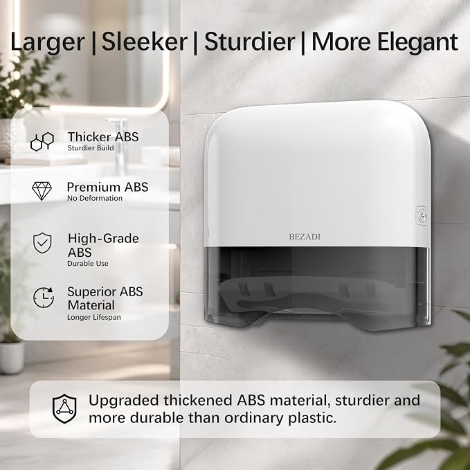Paper Towel Dispenser, Large Capacity Wall Mount Tissue Dispensers - Image 3