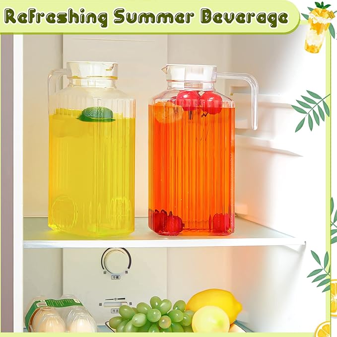 Panitay 4 Pcs 51 Ounces Plastic Pitcher - Image 4
