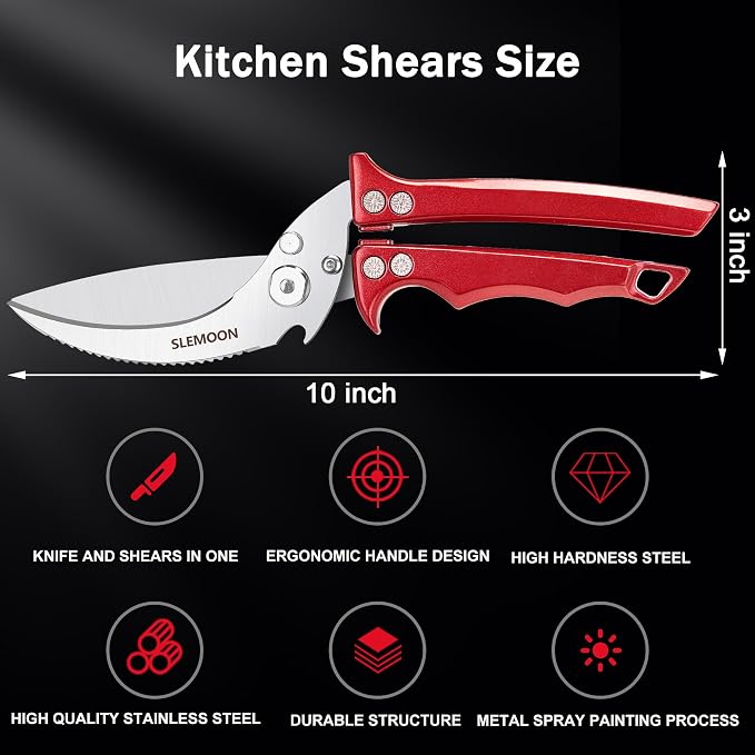 Heavy Duty Poultry Shears Meat Cutting Dishwasher Safe and Food Stainless - Image 4