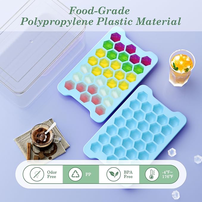 Mini Ice Cube Tray for Freezer: Small Plastic Ice Cubes Trays for Freezer - Image 2