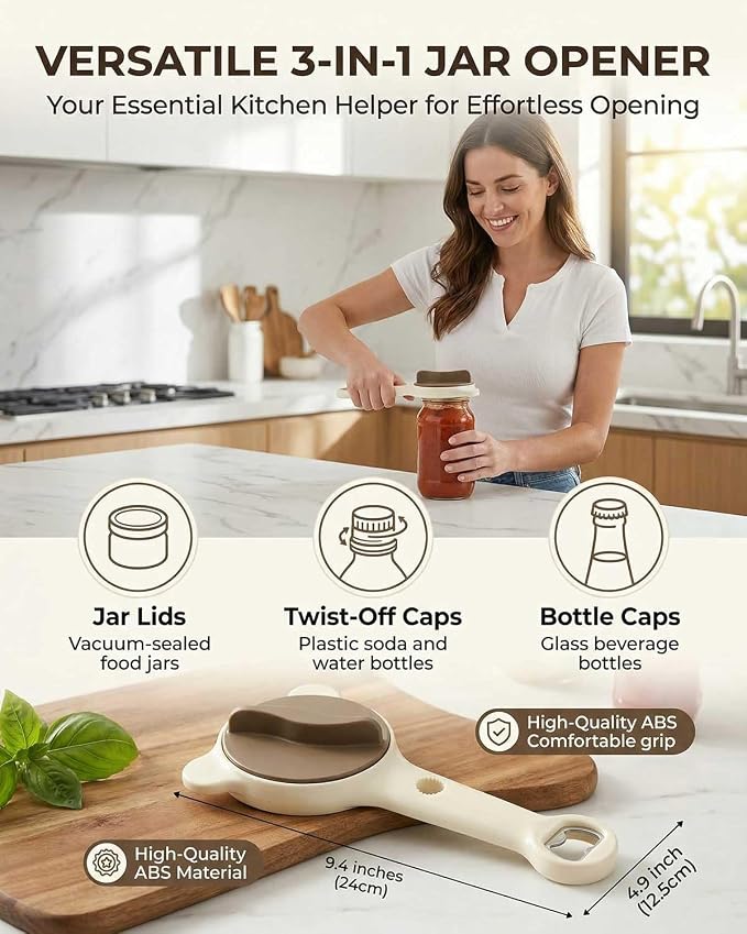 Jar Opener – 4-in-1 Adjustable Stainless Steel Secure Grip Lid Remover - Image 8