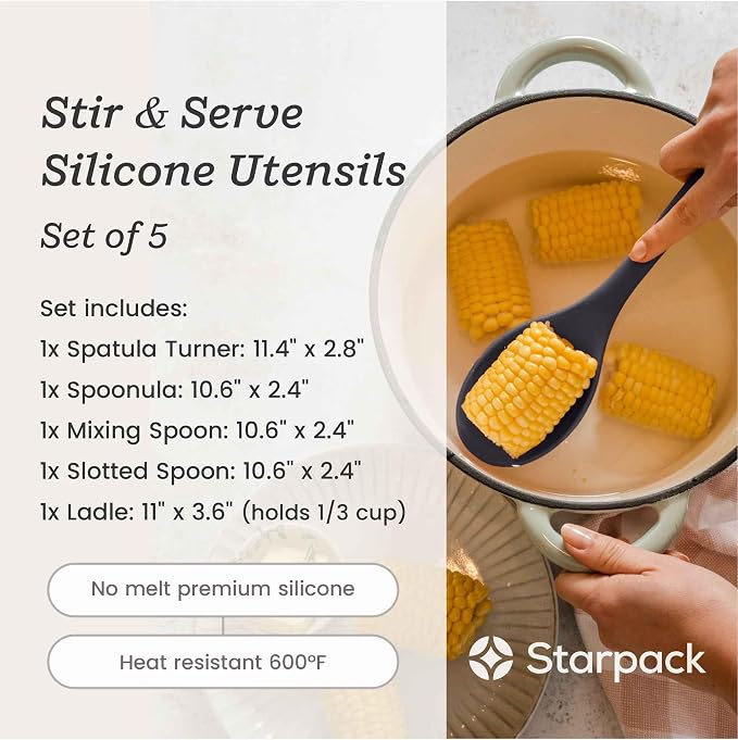 Starpack 'Stir & Serve' Silicone Cooking Utensils Set - Image 4
