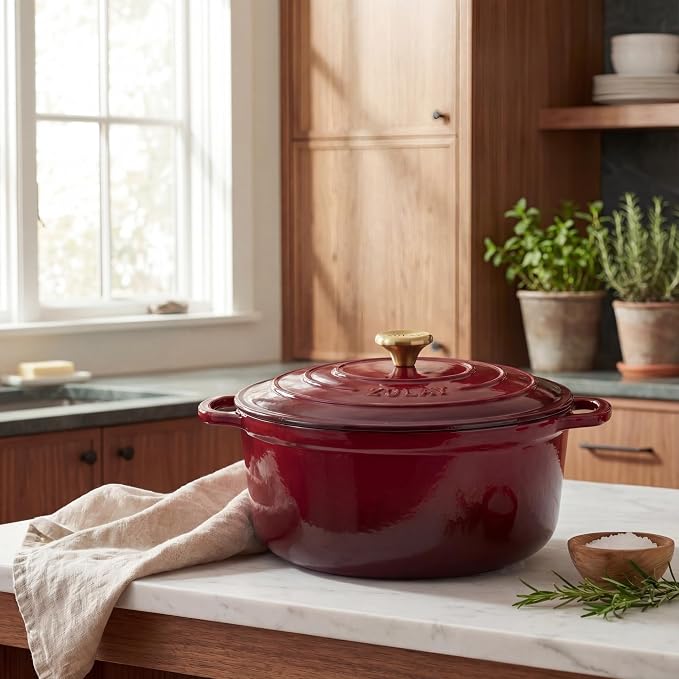 Zulay Kitchen 6 Quart Enameled Cast Iron Dutch Oven Pot - Image 2