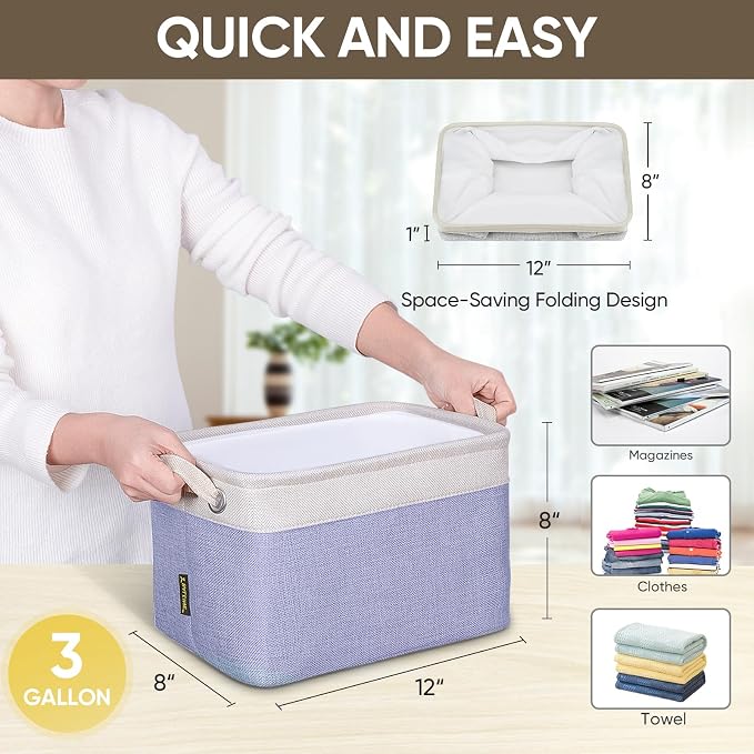BALEINE 4 Pack Fabric Closet Storage Bins - Image 4