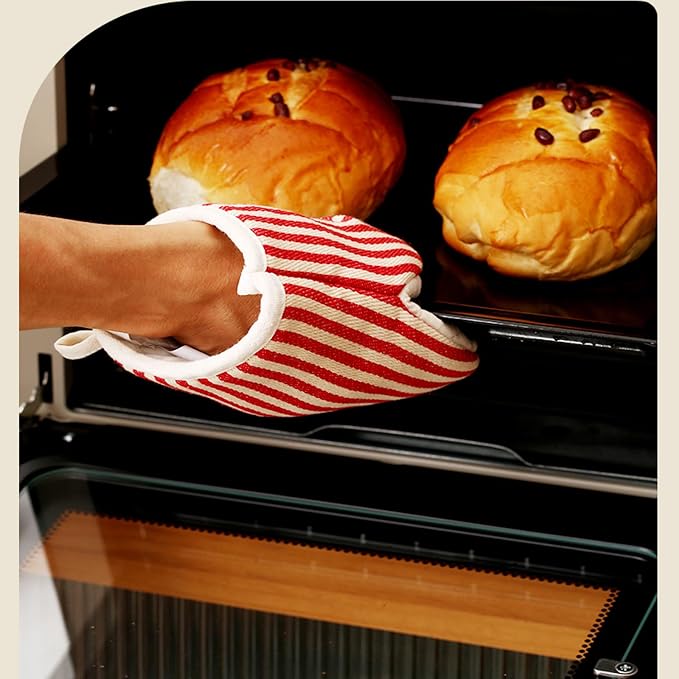 Mini Oven Mitts, Kitchen Oven Gloves Kitchen Mittens 500 Degrees Heat Resistant - Image 9