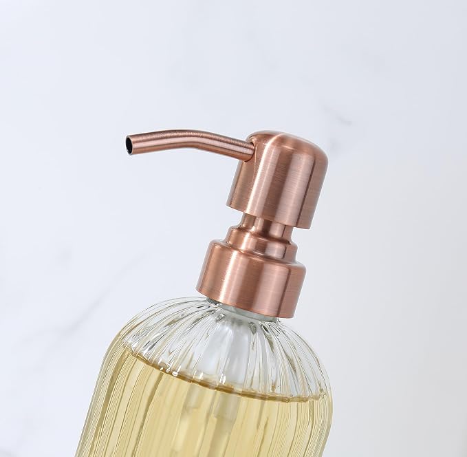 Copper Glass Bathroom Soap Dispenser - Image 2