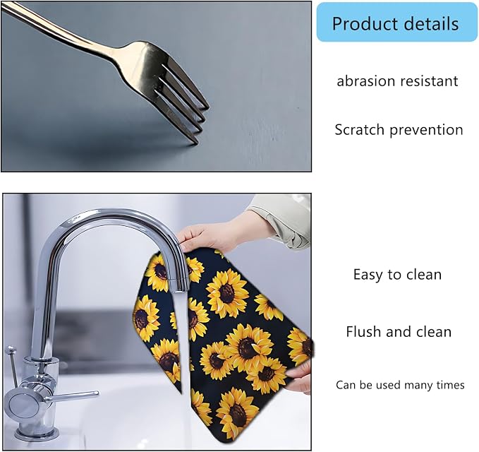 Dish Drying Mat Foldable Fall Kitchen Drying Mat Absorbent Sink Mat - Image 6