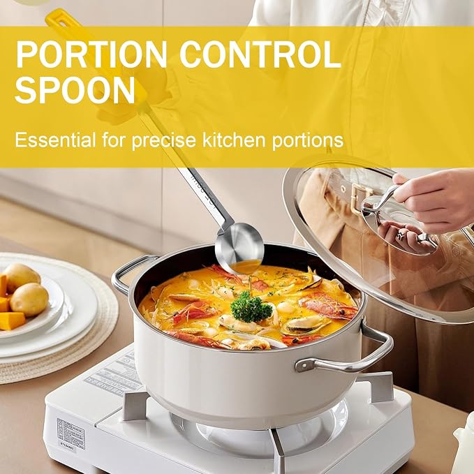 1 Ounce Solid Stainless Steel Portion Control Ladle Spoon - Image 6