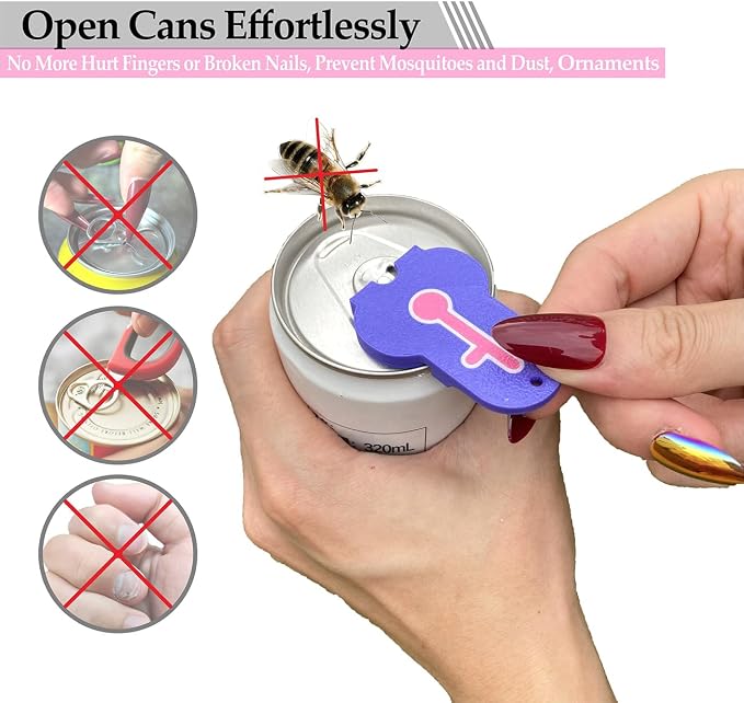 Soda Can Tab Opener Mini Soda Can Cover Easy Tab Opener and Drink Protector - Image 3
