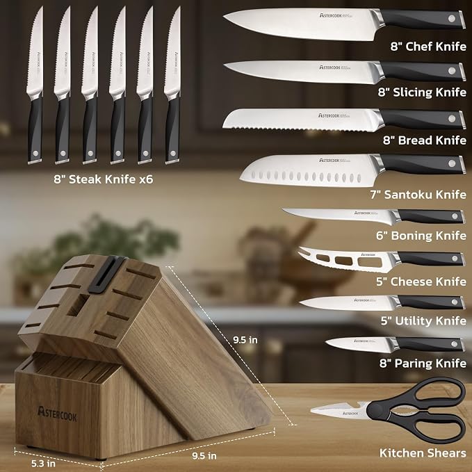 Astercook Knife Set, Kitchen Knives Set - Image 8