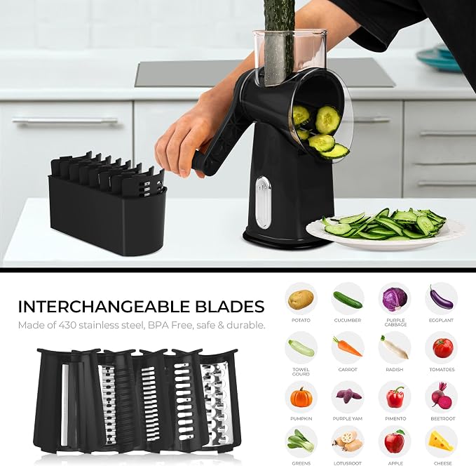 SUSTEAS Rotary Cheese Grater - Image 3