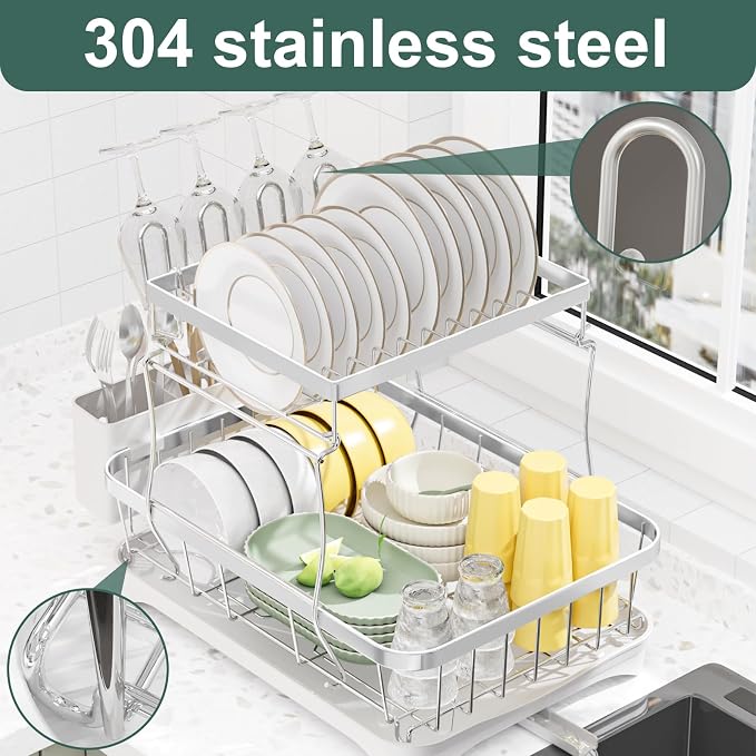 LIYI Dish Drying Rack, Large Dish Rack - Image 2
