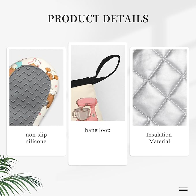 Capybara Gifts for Women, Funny Capybara Oven Mitt & Pot Holder Set, Heat - Image 3