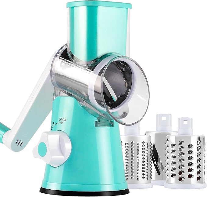 Cheese Grater Hand Crank, Rotary Vegetable Shredder by Ancevsk