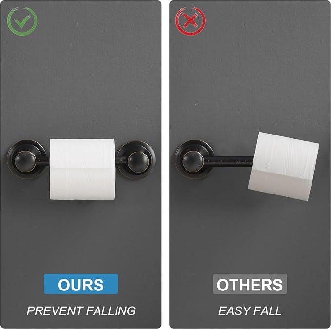 RUMOSE Toilet Paper Holder and Hand Towel Ring Oil Rubbed Bronze Wall Mount - Image 6