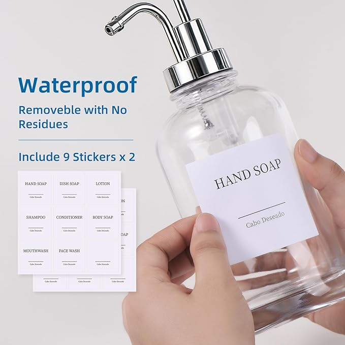 Glass Soap Dispenser with Pump, Dish and Hand Soap Dispenser - Image 7