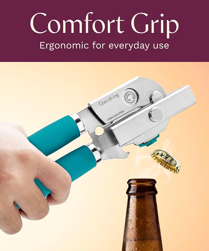 Premium Multifunctional Magnetic Manual Can Opener and Bottle Opener, Heavy - Image 8
