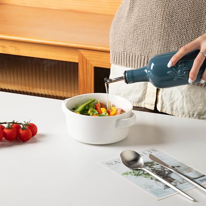 Sweejar Ceramic Olive Oil Dispenser Bottle, 17 FLOZ Oil Bottle - Image 6