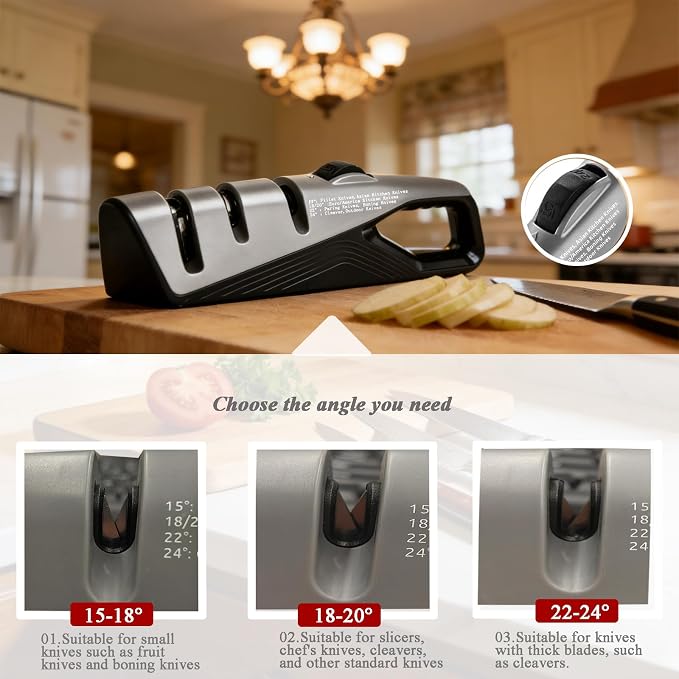 Kitchen Knife Sharpener, 5 Adjustable Sharpening Angles - Image 5
