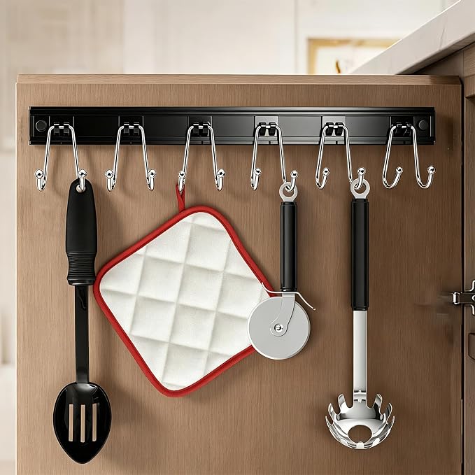 Cociat 2PCS Utensil Racks with 12 Hooks 17.2 Inch Kitchen Utensil Holders - Image 7