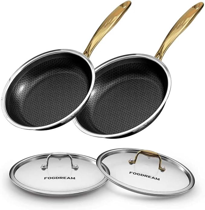 FogDream 10" 11" Stainless Steel Frying Pan by FogDream
