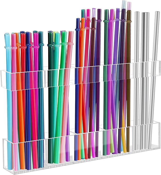 Malldii 9.5" Large Acrylic Straw Holder by Malldii