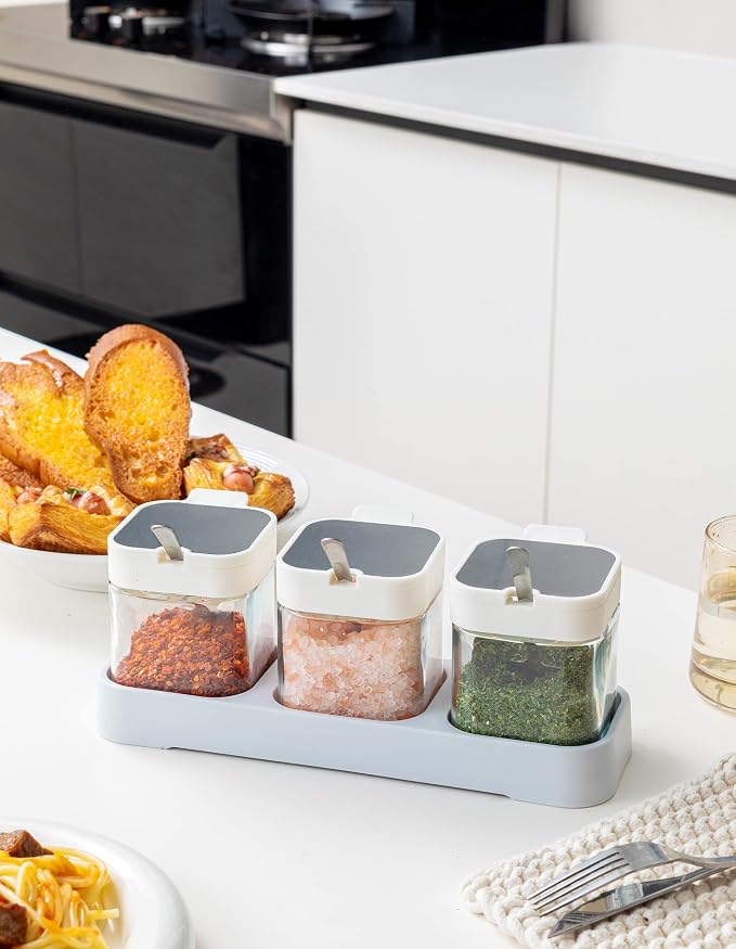 Mlici 8.6 oz Condiments Container Seasoning Jars, Kitchen Spicy Jars - Image 2