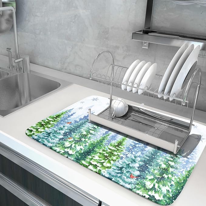 Winter Forest Dish Drying Mats - Image 5