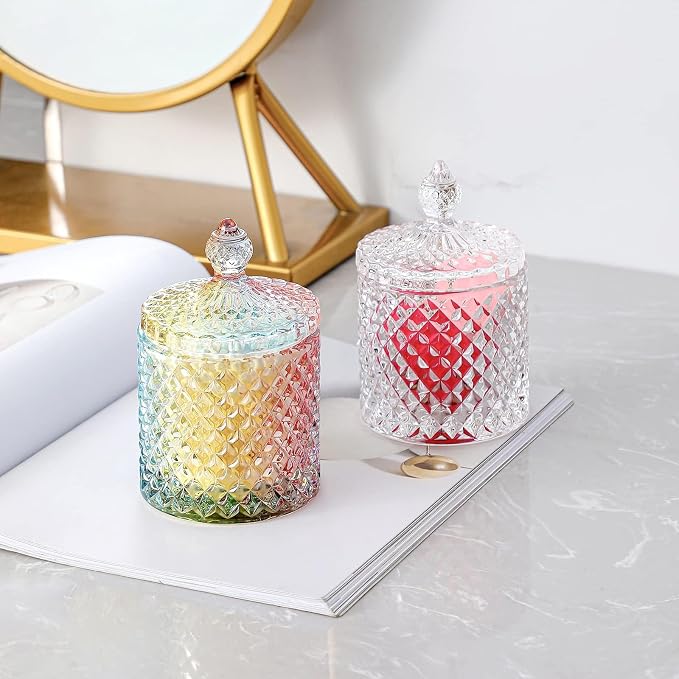 rejomiik Qtip Holder Glass Apothecary Jars - Image 9