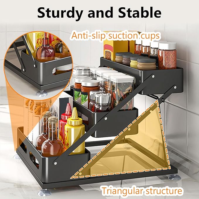 Ceetug 3 Tier Foldable Spice Rack - Image 3